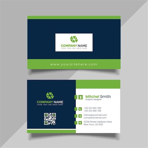 Premium Vector Yellow Business Card Design Corporate Business