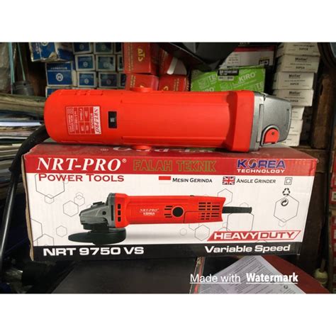 Jual Mesin Gerinda Tangan Angle Grinder NRT PRO 9750 VS Variable Speed