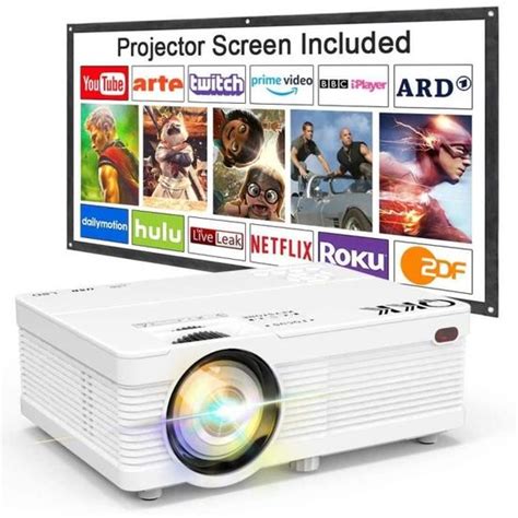 TV vidéo et home cinéma Projecteur QKK 5000 Lumen 1080P Full HD