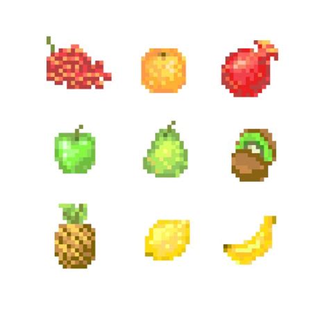 Pixel Art Game Icons 8 Bit Isometric Pictograms Vector Image