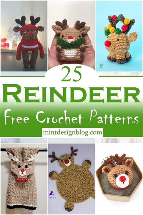 Crochet Reindeer Patterns For Holiday Season Mint Design Blog