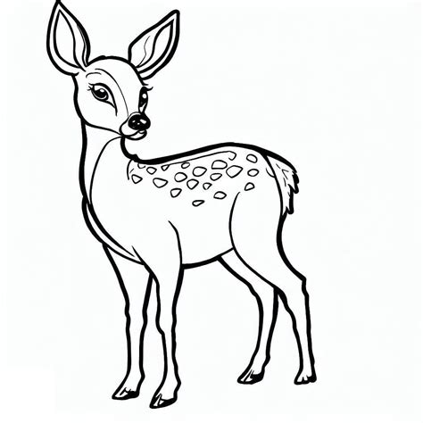 Coloriage Biche Animaux Dessin Colorier Coloriages Imprimer The Best