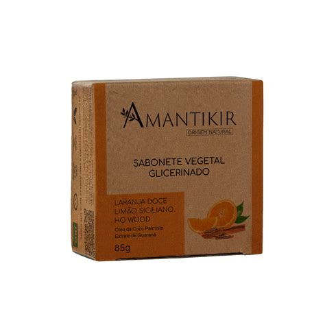 Sabonete Glicerinado Vegetal Laranja Amantikir Natural