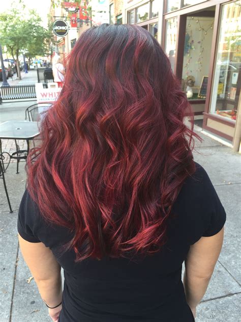 Pravana Red With Pm 4rv On Base ️ Kaiddoeshair ️ Long Hair Styles Pravana Red Hair Styles