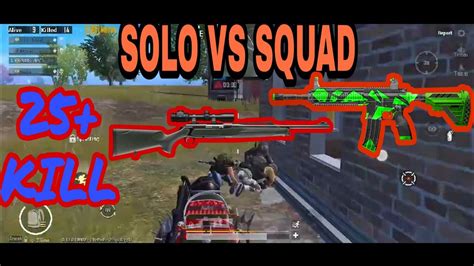 Solo Vs Squad 25 Kill In Pubg Rush Game Play M24 M416