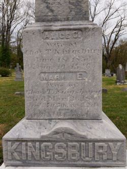 Mary Elizabeth Reid Kingsbury Memorial Find A Grave