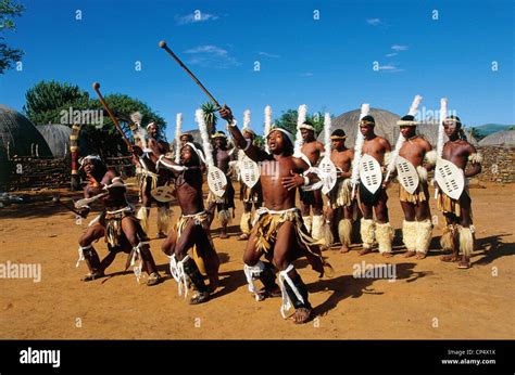 South Africa Kwazulu Natal Traditional Dance Ngoma In A Zulu