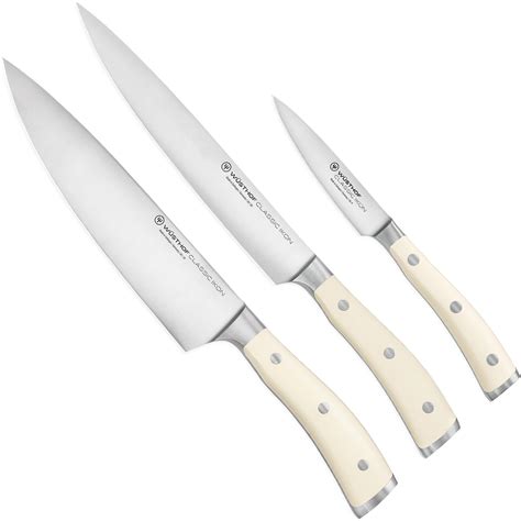 Wüsthof Classic Ikon Crème 3 piece knife set 1120460301