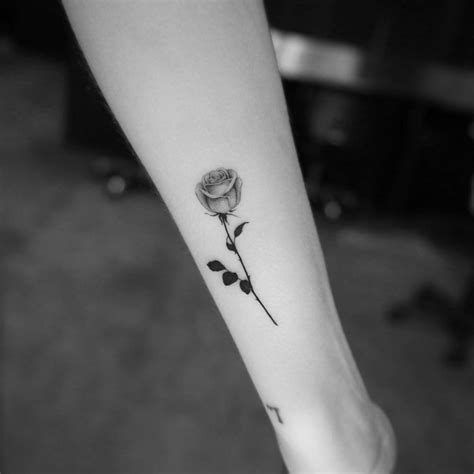 Micro Realistic Rose Tattoo Located On The Inner