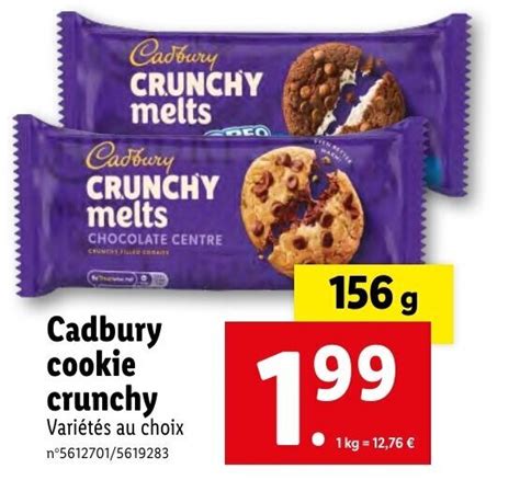 Promo Cadbury Cookie Crunchy Chez Lidl