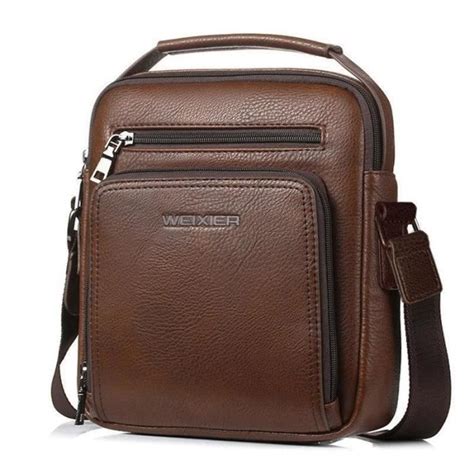 Sac Sacoche bandoulière Grand modèle Homme cuir Véritable Sac à main