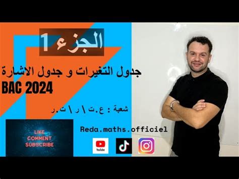 جزء 1 قراءة جدول التغيرات و جدول الاشارة من الالف الى الياء مع