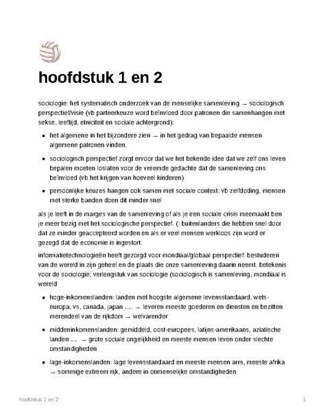 Hoofdstuk 1 En 2 Samenvatting Tekst In Boek En De Les De