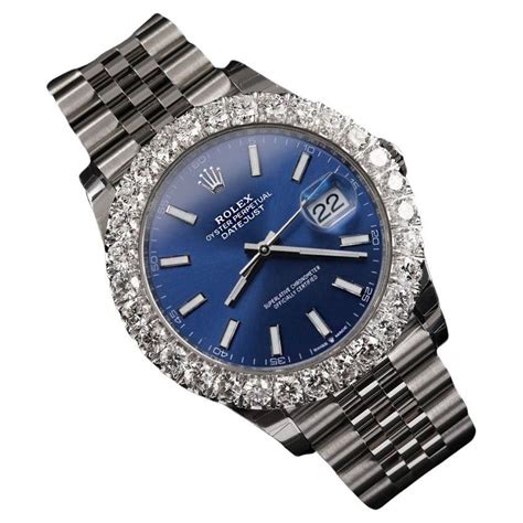 Rolex Datejust Mm Stainless Steel Blue Roman Dial Automatic Men Watch