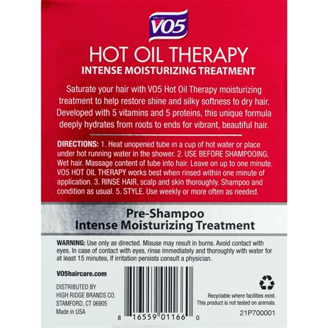 Vo5 Hot Oil Hair Treatment 2 Tubes 05 Fl Oz