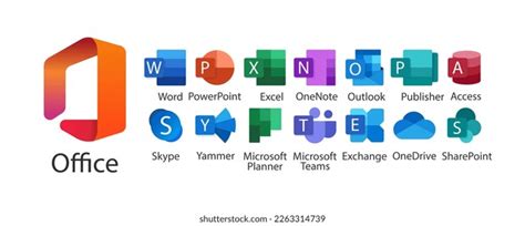 Microsoft Office 365 Excel Powerpoint Publisher Stock Vector (Royalty ...