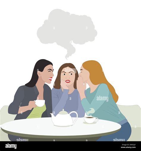 Girlfriend Gossiping Stock Vector Images Alamy