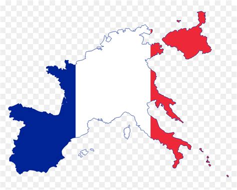 French Empire Flag Map