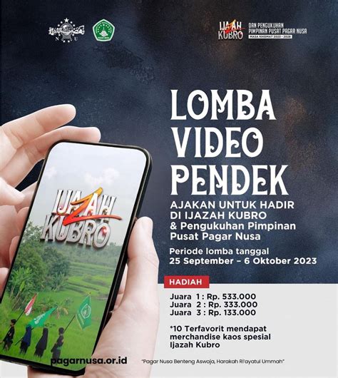 Ikuti Lomba Video Pendek Ajakan Untuk Hadir Ijazah Kubro Pagar Nusa