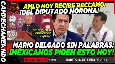 AMLO RECIBLE RECLAMO DE NOROÑA SOMOS ALIADOS NO PODEMOS IGNORAR AL