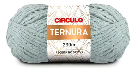 Kit 2 Lã Fio Ternura Círculo 100g 230m 8094 Cimento Tricô Cor 8094