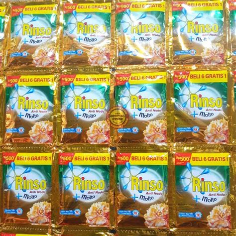 Jual Rinso Sachet Anti Noda Plus Molto Deterjen Cair Jumbo 40ML Sabun