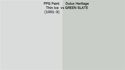 Ppg Paint Thin Ice Vs Dulux Heritage Green Slate Side By Side