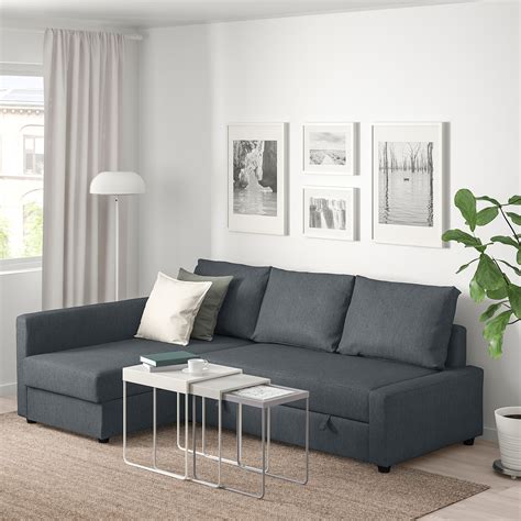 FRIHETEN corner sofa-bed with storage, Hyllie dark grey | IKEA Indonesia