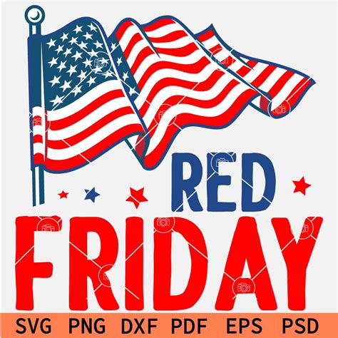 Red Friday US Flag SVG, Independence Day Flag SVG, July 4th 1776 Flag SVG