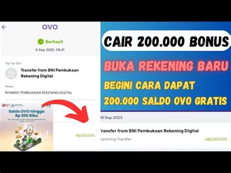 CAIR BONUS 200 000 SALDO OVO GRATIS DAFTAR BANK DAPAT UANG 200RB