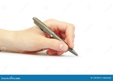 Hand Holding Pen Royalty Free Stock Image Image