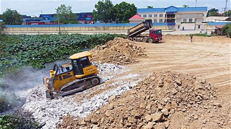 Update Project Showing Land Filling Up Dozer SHANTUI DX17XLWITH Dump