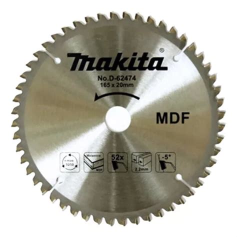 Disco Sierra Makita D 62474 165mm 52dt Mdf Melamina Sp6000 Bb