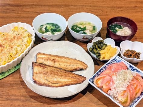 焼き魚と鶏団子スープの夕飯献立 おとほしろぐ