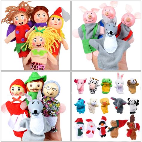 Ensemble De Marionnettes Doigt Pour B B 10 Pi Ces Poup E En Peluche