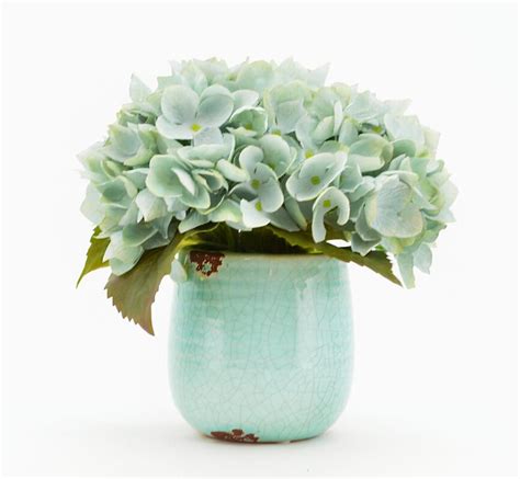 Faux Blue Hydrangea In Ceramic Vase And Reviews Joss And Main