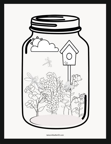 Mason Jar Colouring Pages Printable Colouring Pages Scenic Colouring