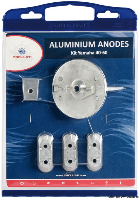 Anode Kit Yamaha Stroke Outboards Aluminiu Osculati