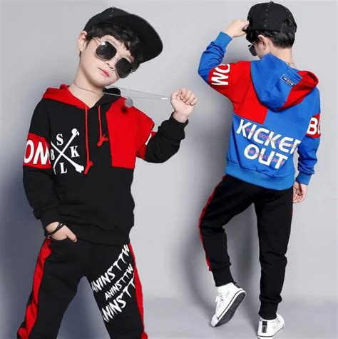 2019 New Big Boys clothing set hip hop baby Kids Cotton hoodies + Haren ...