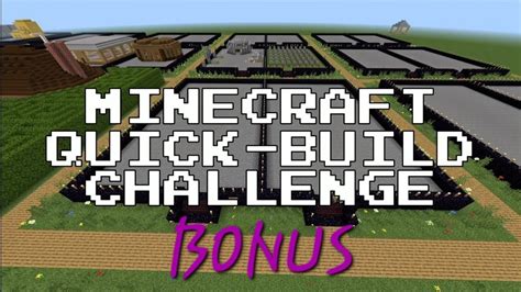 MINECRAFT QUICK BUILD CHALLENGE BONUS CASTLE YouTube