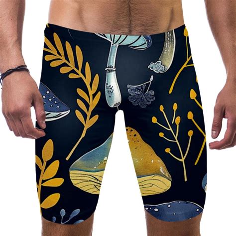 Swim Jammers For Men Swim Briefs For Men Mushroom Cartoon