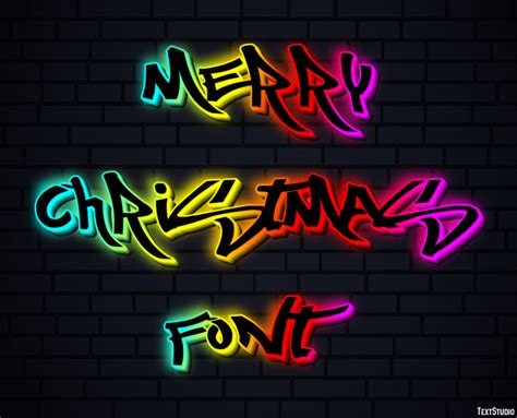 Merry Christmas Font Text Effect And Logo Design Font