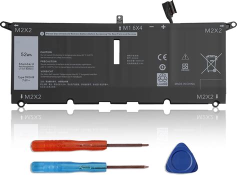 Dxgh8 Battery For Dell Xps 13 9370 9380 7390 Inspiron 13 7390 7391 2 In