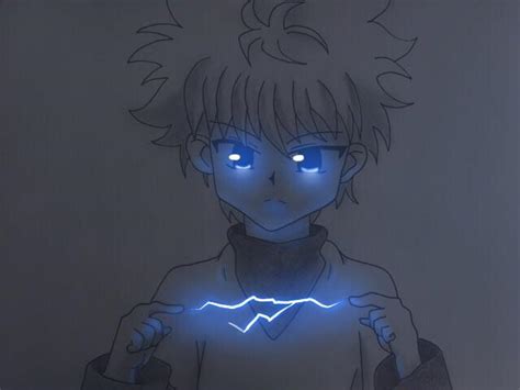 anime Glow Art Drawing Killua