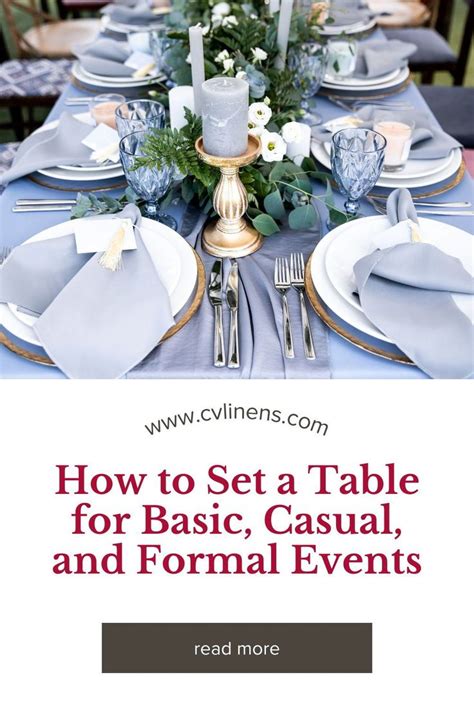 Table Setting Tips For Basic Casual Formal Events Cv Linens A