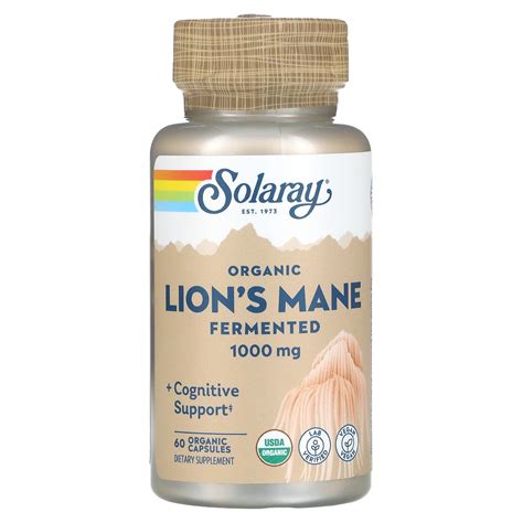 Solaray Organic Fermented Lion S Mane 500 Mg 60 Organic Capsules