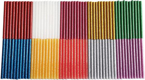 FANGZIDM PCS Glitter Hot Glue Sticks X Mm Adhesive Glue Sticks For DIY Craft