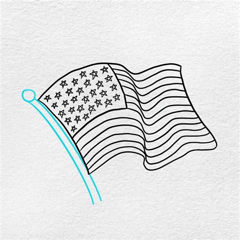 Draw the American Flag - HelloArtsy