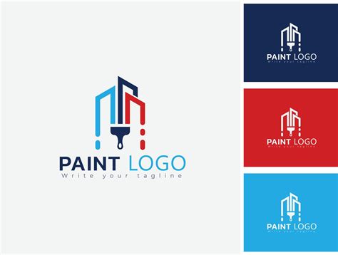 Paint Building Minimal Logo Design, Concept For Home Decoration ...