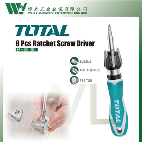 Total Pcs Ratchet Screwdriver Set Tacsd Keping Set Pemutar